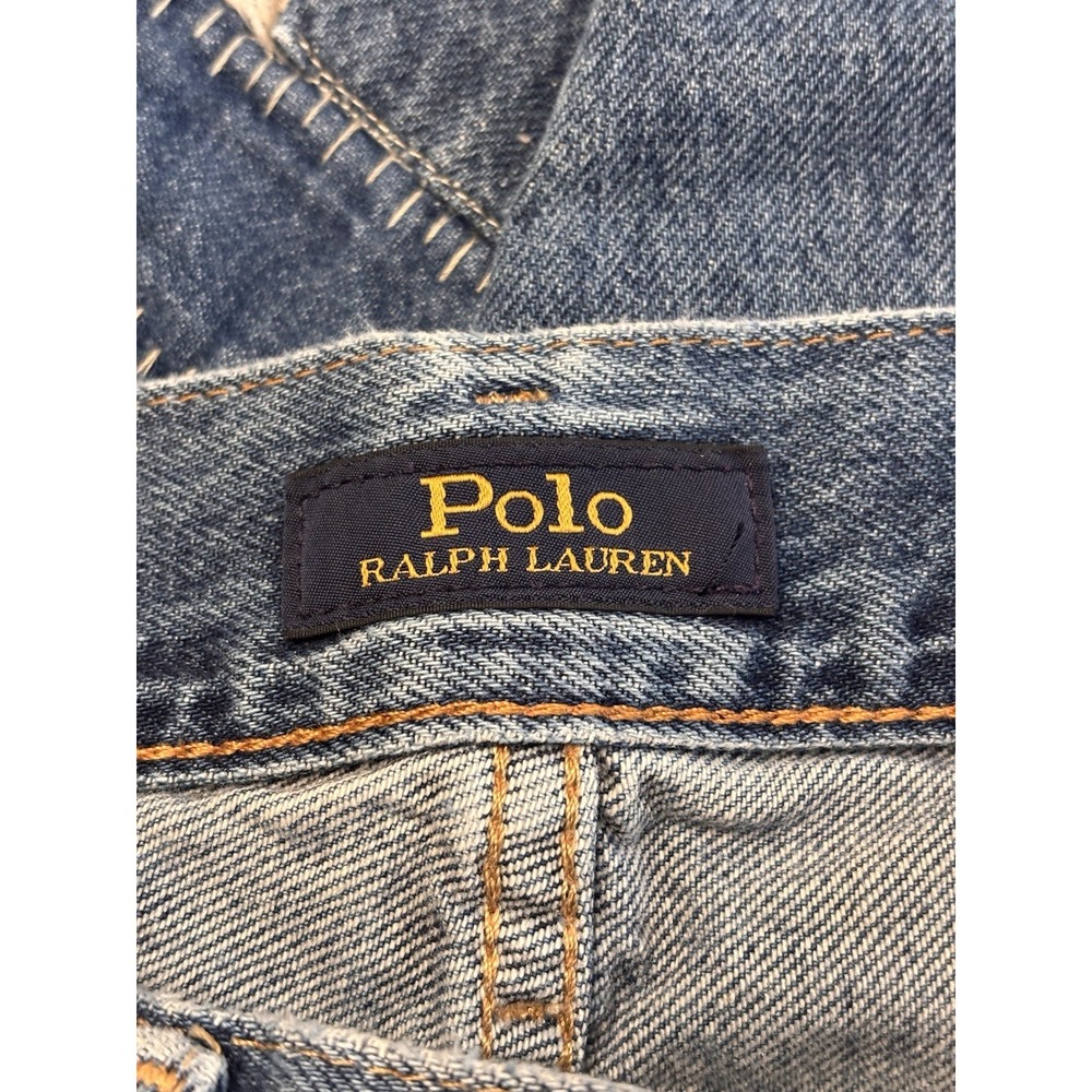 Polo Ralph Lauren Womens 26 Avery Boyfriend Blue Jeans Cottagecore Patchwork - Picture 5 of 13